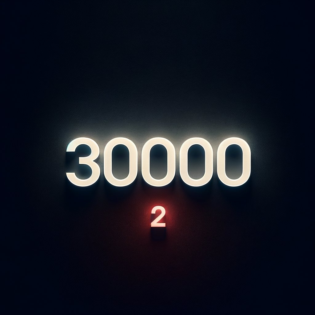 Numbers 3000 and 2 representing guest processing stats