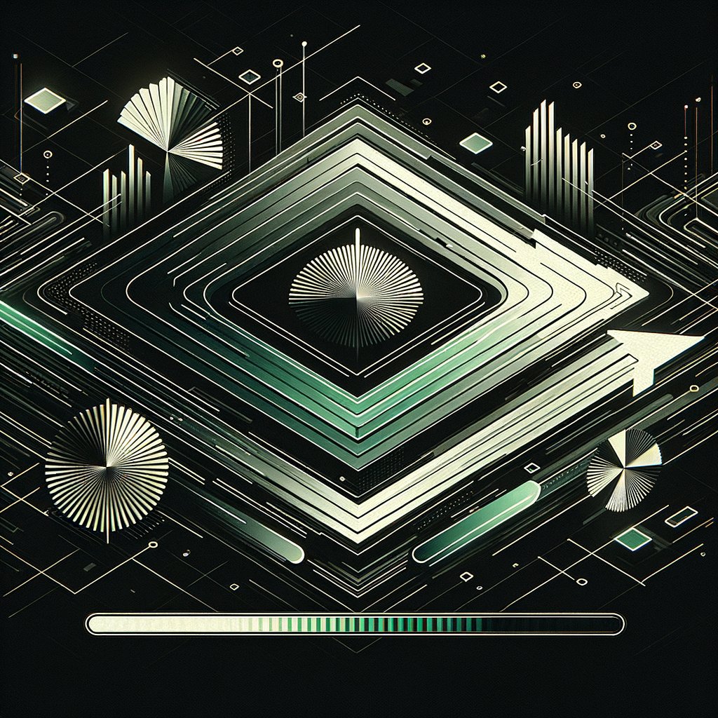 Abstract dark digital art representing steady website progress and iteration