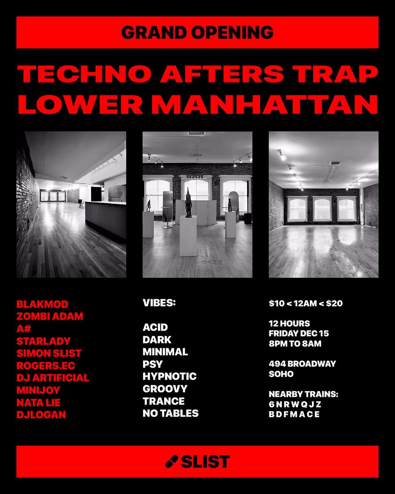 Techno Afters Trap: Grand Opening