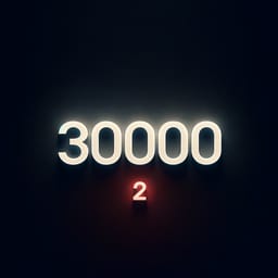 Numbers 3000 and 2 representing guest processing stats