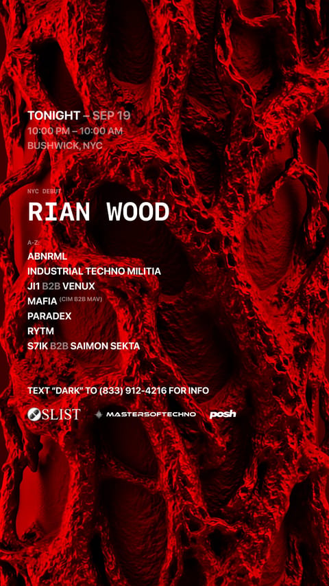 RIAN WOOD – NYC DEBUT