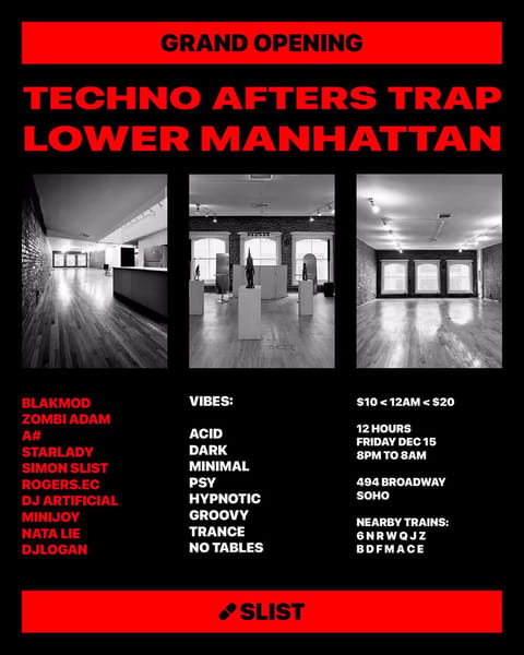 Techno Afters Trap: Grand Opening