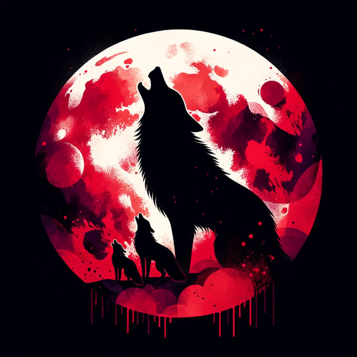 Wolf silhouette representing power hierarchy