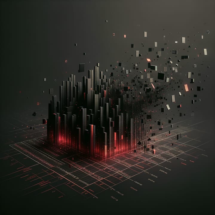 Abstract dark composition representing event economics