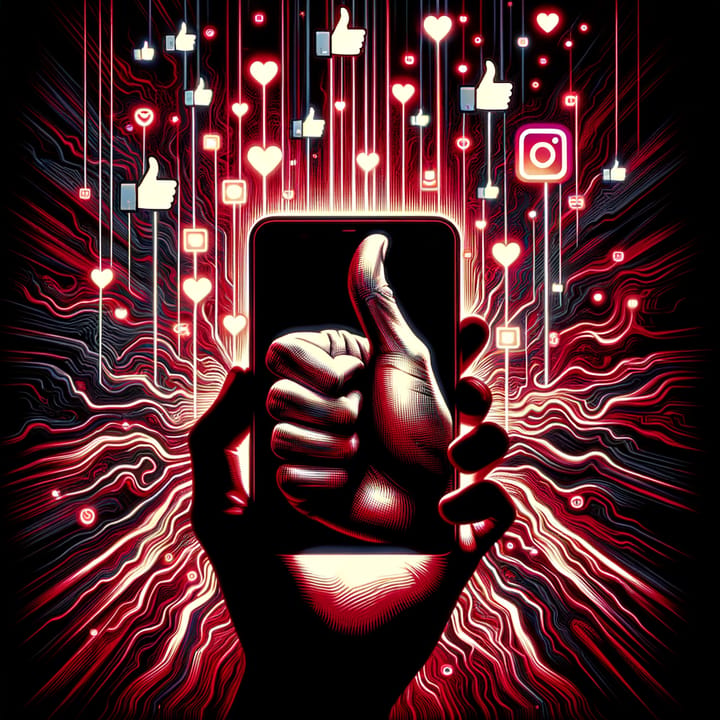 Abstract art showing irreverent social media energy