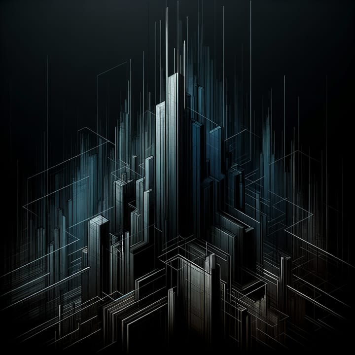 Abstract dark architectural lines representing the SLIST growth framework
